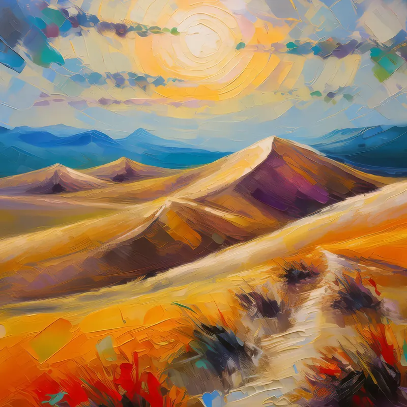 Painting: Singing Dunes on Plateau
