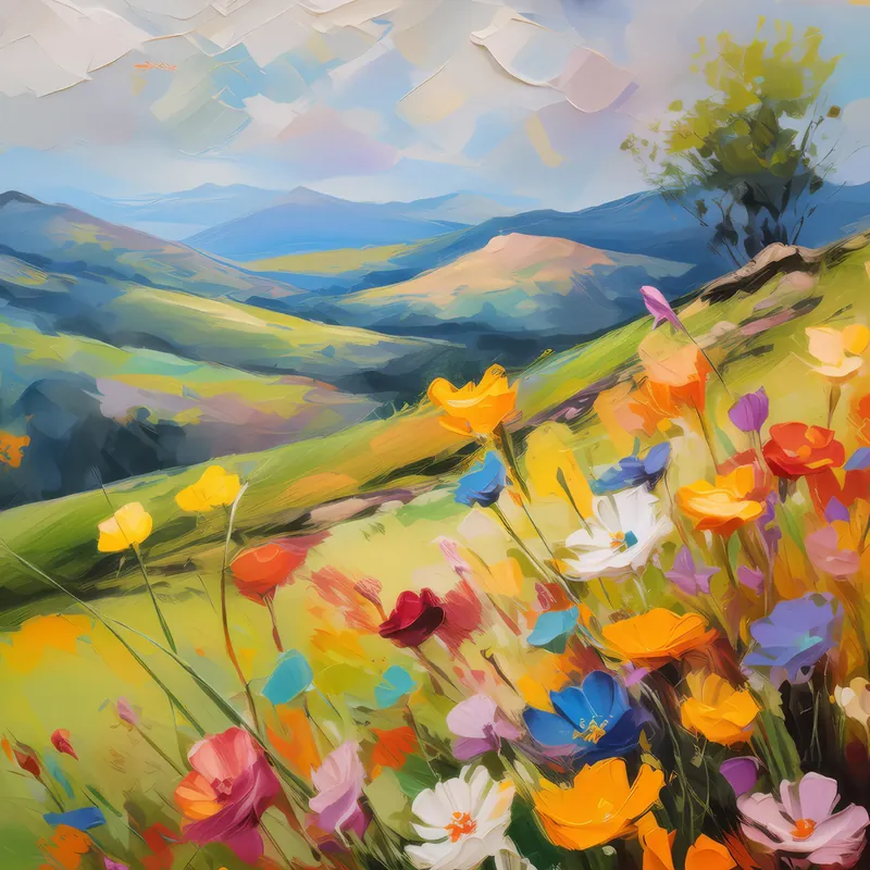 Painting: Springtime Knoll Bloom