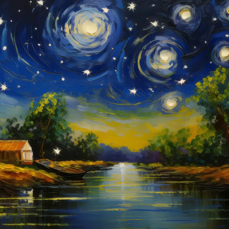 Painting: Starry Night Over Delta