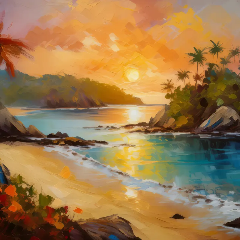 Painting: Sunset Cove Island