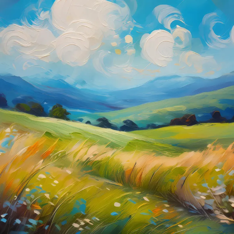 Painting: Temperate Grassland Zephyr