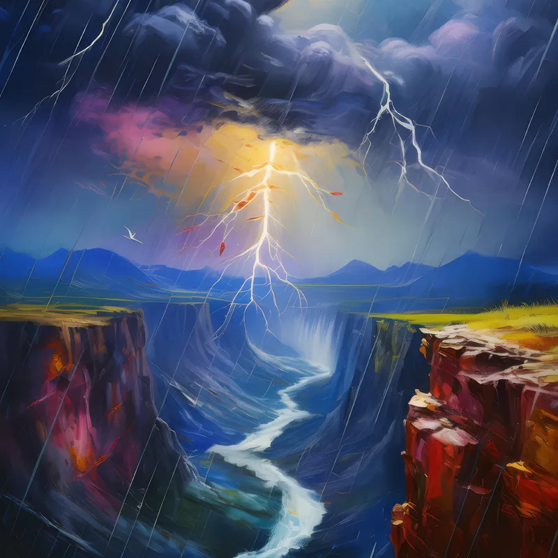 Painting: Thunderstorm Chasm