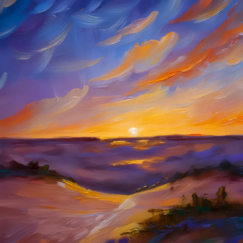 Painting: Twilight Over Boreal Sands