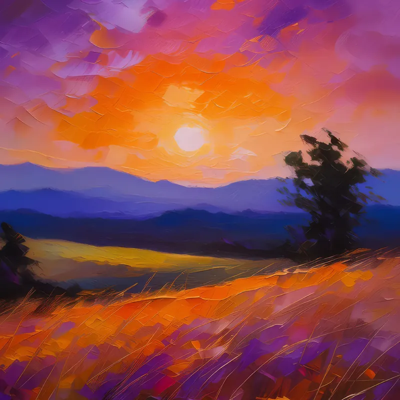 Painting: Twilight Over the Grassland