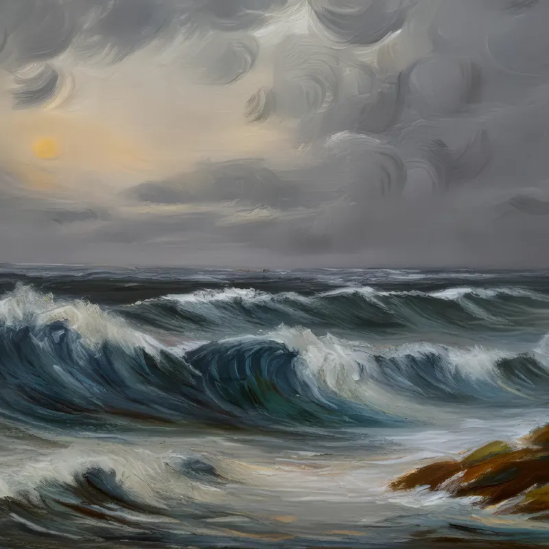 Painting: Windy Ocean Horizon