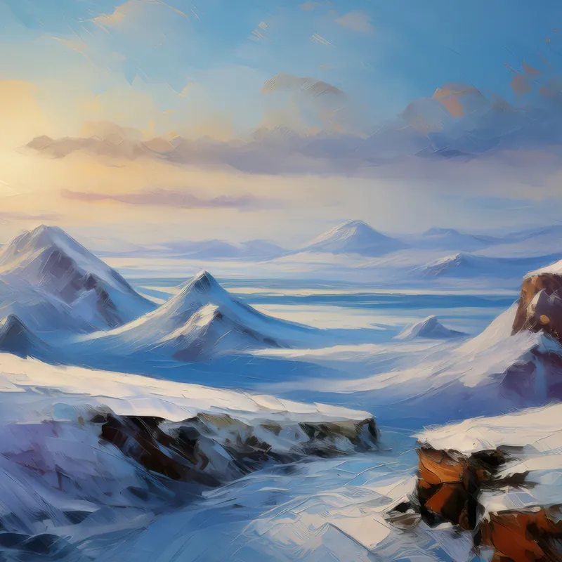 Painting: Winter’s Grip on Tundra
